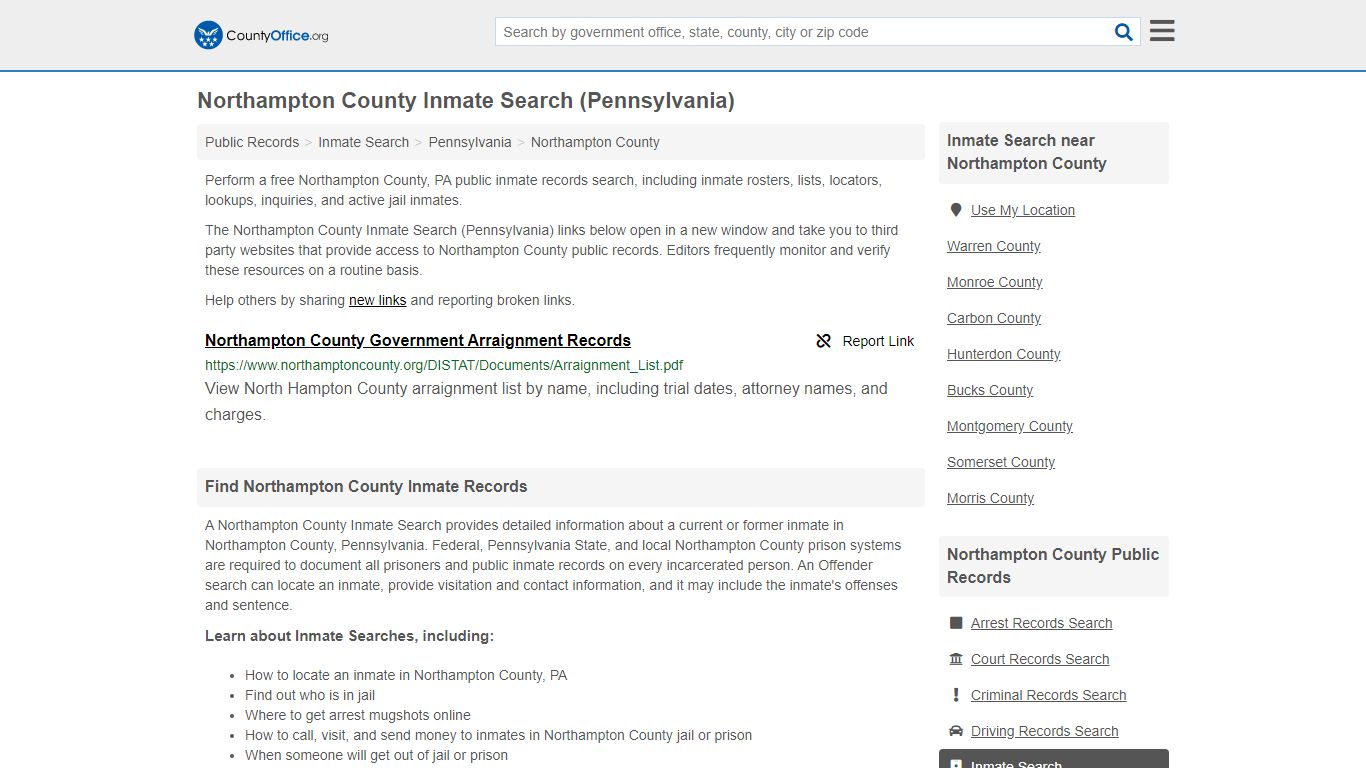 Inmate Search - Northampton County, PA (Inmate Rosters ...